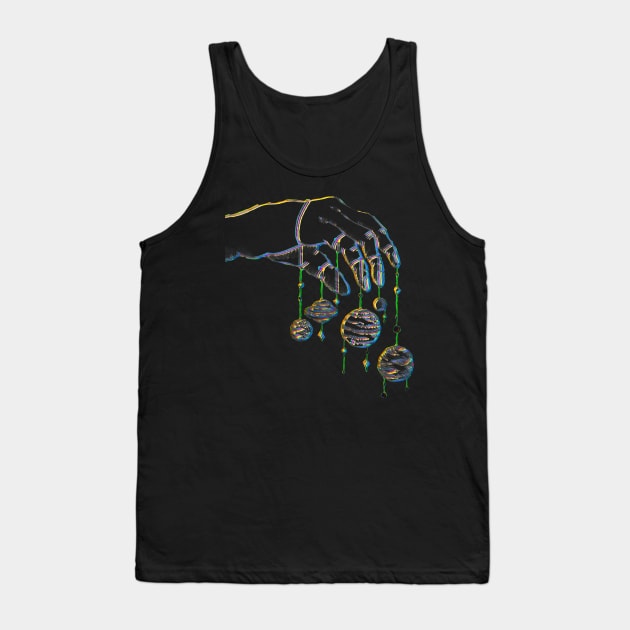 grunge glitch overlay vaporwave aesthetic planet Tank Top by invii